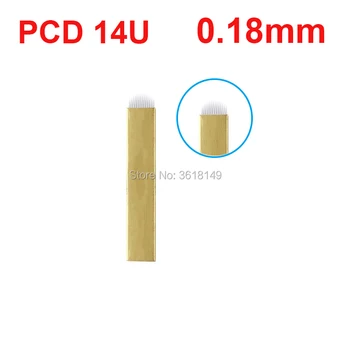 0.18 mm PCD 12/12U/14/14U/18U Microblading Igle Tatoo Iglo Težko Lamina za Trajno Ličenje Obrvi Ustnice 3D Vezenje