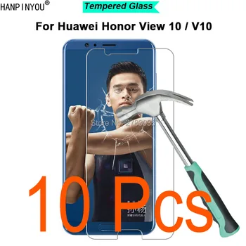 10 Kos/Veliko Za Huawei Honor Prikaz 10 V10 9H Trdoto 2.5 D Ultra-tanko Kaljeno Kaljeno Steklo Film Screen Protector Zaščito Stražar