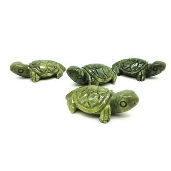1PC Naravno Ročno Izrezljane Xiuyan Jade Tortoise Polirani Green Jade Kristalno Želva Darila Naravni Kamni in Minerali