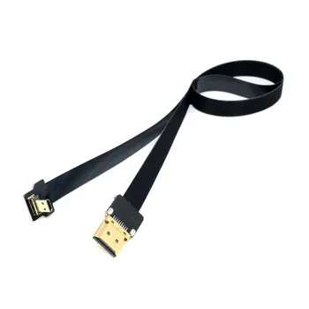 Micro HDMI Navzdol pod Kotom 90 Stopnjo FPV za HDMI Moški FPC Ravno Kabel 50 cm za Multicopter Zračne Fotografije 0,1 m 0,2 m 0,5 m