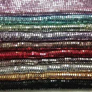Čisto Nov Multi Barve Izbor Kovinskih Očesa Tkanine, Kovinske tkanine Kovinske Bleščica Sequined Tkanine 24x20cm DIY Šivanje Accssory Dekor