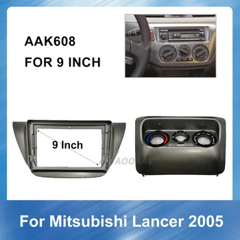 9-Palčni Avto Auto Radio Večpredstavnostna Fascijo za-Mitsubishi Lancer 2005 Armatura za Vgradnjo Namestite Fascijo Konzole Ploščo, Adapter Ploščo Pokrov