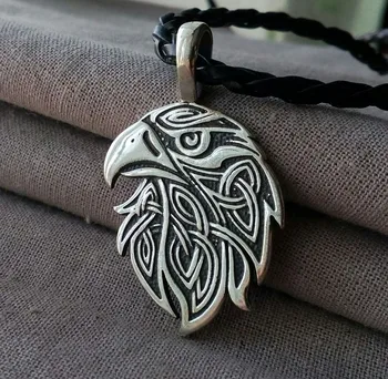 Retro Goth Irski Vozel Trojice Simbol Viking Odin Vrana Krokar Amulet Wicca Poganski Talisman Nakit Za Ženske Ogrlica