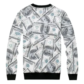Moške, Ženske, Denar Dolar Tiskanje 3D pulover s kapuco + Hlače Unisex Trenirke Natisnjeni Joggers Obleko Sweatshirts Sweatpants Set