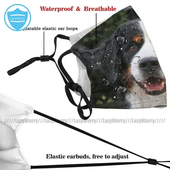 Unisex Kul Bernske Mountain Dog Obrazne Maske Za Dihanje Luksuzne Tkanine, Obraz, Usta Maske Z Filtri