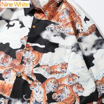 2020 hip-hop-shirt ulica slog moške Hawaiian majica tiger vzorec original poletje plaža majica kratek rokav, nove