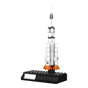 Vesoljska ladja Serije Izobraževalne Igrače, Mednarodni Luna ciljne Igrača Luna pristanek raketoplana Model Rakete Bloki Za Chirdren Kit