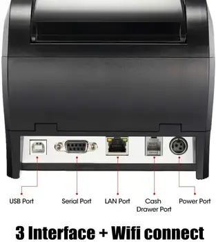 80 mm Auto Rezalnik Toplotne Prejemu Tiskalnik POS tiskalnik z usb Ethernet bluetoot WIFI RS232 za Hotel/Kuhinja/Restavracija