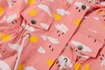 Spomladi Leta 2020 Nova Dekleta Jopiči Otroci Vrhnja Oblačila Dekleta Hooded Coats Priložnostne Windbreaker Za Dekleta Tiskanje Otroci Oblačila Hooded Suknjič
