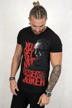 DeepSEA Črno Krilo Prepogniti Joker Natisnjeni T-Shirt 2002036