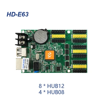 Huidu E62 HD-E63 HD-E64 usb, rj45 4*hub12 2*hub08 eno barvo(1024*64 slikovnih pik) dvojni barve(512*64 slikovnih pik) led zaslon nadzorne kartice
