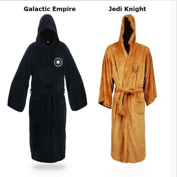Moške Zimske Dolgo Debel Flanela Haljo Moški Z Hooded Star Wars Hišna Obleke Jedi Imperij Moški kopalni plašč Moški Kopel Robe