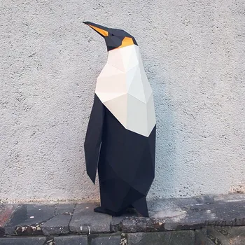 Pingvin Diy 3d Model Dekoracijo Sten Priročnik Ustvarjalni Steni Visi Dekoracijo Sten Figurice & Miniature #T2G