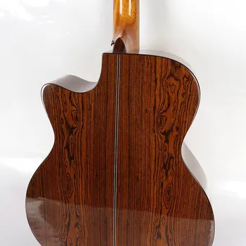 Trdna smreka akustična električna kitara metulj lesa s tuner EQ