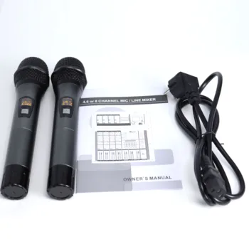 Leicozic Pogon Zvočni Mešalnik 250w *2 + 48V phantom vgrajen MP3 player & 610-670Mhz brezžični mikrofon pro pogon mešalnik zvoka