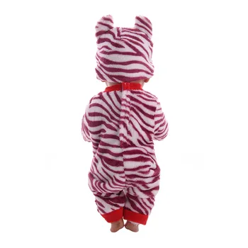 Komplet Plišastih Oblačila + Klobuk Tiger Vzorec Maskota Za 18 Inch Ameriški Lutka Dekle & 43 Cm Novorojenčka Elemente,Naša Generacija,Darilo