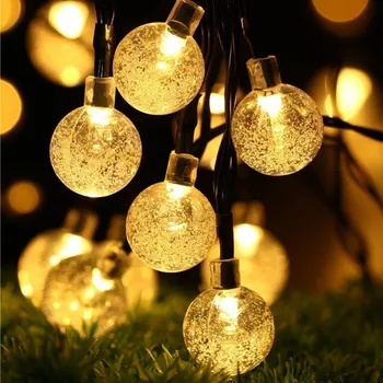 5M 50 Led, Kristalno Kroglo Solarna Vrtna Svetilka LED Niz Vila Luči Venci na Prostem Božič Dom Patry Toplo Dekoracija Razsvetljava