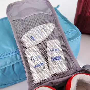 Praktična zložljiva oxford krpo čevelj vrečko enostavno čevlji organizator z zadrgo za shranjevanje vrečko, ročno izvajanje torbica za potovanja
