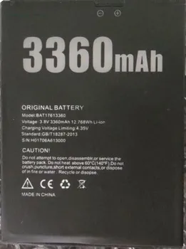 Nov Mobilni telefon baterija DOOGEE BAT17613360 X30 baterije X30 3360mAh Visoko capacit Originalne baterije DOOGEE Mobilne Opreme