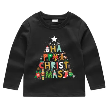 2-7Yrs Baby Fantje Dekleta Božič Sweatshirts Jeseni, Pozimi Novo Leto Dolg Rokav Otroci, Dekleta, Jopice T-shirt Otroci Oblačila