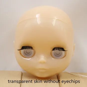 Blyth lutka, plešasto glavo, brez dlake belo naravno polt temna prozorno kožo prilagodite 1/6 brez eyechips