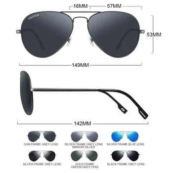 VEGOOS Klasičnih Letalskih sončna Očala Moških Polarizirana UV400 Zaščito Kovinski Okvir Pomlad Pilotni Vožnje Ribolov sončna Očala #3025M
