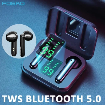 TWS 5.1 Brezžične Slušalke Bluetooth Slušalke z Mikrofonom Šport Nepremočljiva Dotik za Nadzor Stereo Slušalke Zvok Čepkov