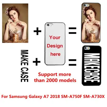 DIY Prilagojene po meri foto ime Prilagodite tiskanje vaš design pokrov ohišje za Samsung Galaxy A7 2018 SM-A750F SM-A730X