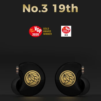 TFZ No. 3 19. BlackGold Izdaja Tretje Generacije Enota HI-fi Slušalke Dinamičnega Voznika 0.78 mm 2pin IEMs Snemljiv slušalke
