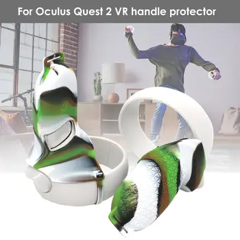 Visoka Kakovost VR Pripomočki Očala na pokrovu Zaščitna torbica Za Oculus Quest 2 VR Dotik Krmilnik Silikonski Pokrov