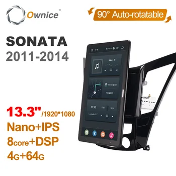 13,3 Palca 1920*1080 Ownice Android 10.0 za Hyundai Sonata za obdobje 2011-Avto Radio Samodejno Večpredstavnostna Video Audio GPS Igralec, vodja Enote