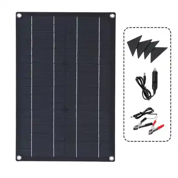 30W ETFE solarnimi Semi-prilagodljiv Monokristalne Sončne Celice DIY Modul Z 4 Zaščitna Vogalih En USB+DC za Avto, Jahto