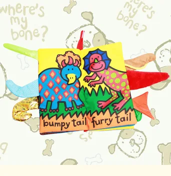 Jollybaby Otroške Igrače Za Malčke Otroci Zgodnji Razvoj Krpo Knjige Učenje, Izobraževanje Odvija Dejavnost Knjige Živali Repi Slog