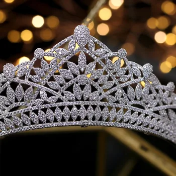Nova Zasnova Royal Cirkon Tiara Sweet 16 Poročne Lase, Nakit, Poročni Dodatki Za Lase Poroka Tiaras Princesa Kristalno Krone