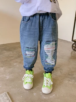 Otrok Luknjo Jeans Fantje 2020 Novo Pomlad in Jesen Hlače Big Baby Boy korejskem Slogu Hlače otroška Oblačila