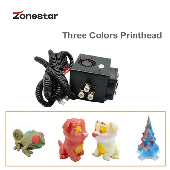 ZONESTAR 12V 3D Tiskalnik Upgrade Kit Eno/Dve/Tri Iztiskanje 2-V-1-OUT 3-V-1-SI Mix Barve HOTEND Ekstrudiranje Napajalni Print Head