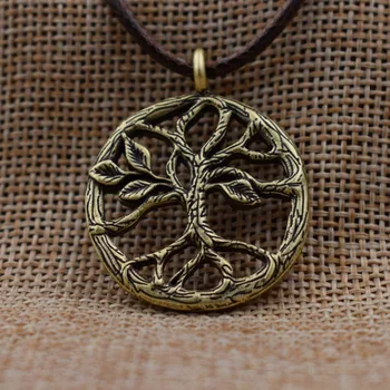 SanLan Letnik Tree Of Life Obesek Amulet Ogrlica Groot Amulet Darilo Nakit