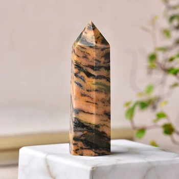 Naravni Kristal Quartz Crystal Točke Rumene Trakove kamen Zdravljenja Palico Obelisk, Energijske Piramide Ljubezen Kamen Okraski Doma Dekor