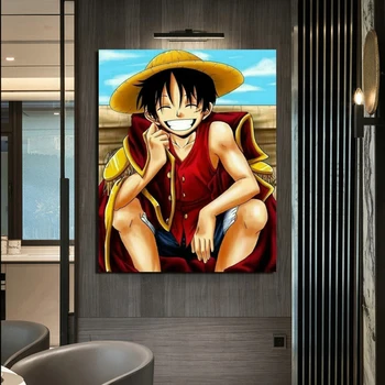 En Kos Anime Luffy Platno Slikarstvo Natisne Dnevna Soba Dekoracijo Doma Moderne Stenske Umetnosti Oljna Slika, Plakati, Slike, Umetnine