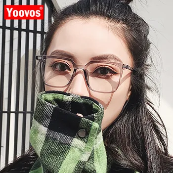 Yoovos Kvadratni Okvir Očal 2021 Plastičnih Ženske Očal Okvir Jasno Objektiv Retro Očala Okvirji Za Ženske Lunette De Vue Femme