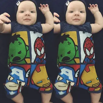 Poletje Fantje Univerzalno Otroška Oblačila Novorojenčka Obleka, Risanka Baby Tanke Hlače Plezanje Bo Ustrezala