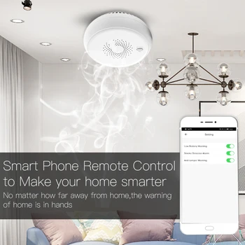 Tuya Zigbee Smart Dima Detektor Senzorja Varnostni Alarmni Sistem Smart življenje tuya App Dima Alarm, Protipožarna Zaščita