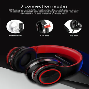 Šumov B39 Večfunkcijsko Bluetooth V5.0 Slušalke Globok Bas Stereo Brezžično/Žično Slušalko V Uho Slušalke
