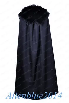 Jon Sneg Cosplay Fancy Kostum Moških Krzno Plašč, Jakna Plasti Obleke Haljo Celoten Sklop 2020