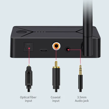 Bluetooth 5.0 o Oddajnik 3.5 mm AUX Koaksialni Optični Priključek Stereo Brezžični Adapter za TV PC Zvočniki