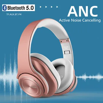 SODO ANC600 Bluetooth V5.0 Slušalke, Aktivni šumov Zložljive Slušalke Hi-fi Brezžične Slušalke na ušesu z mikrofonom
