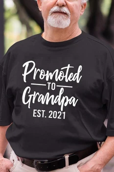 Spodbujati Dedek Est 2021 Moških Grafični T Srajce Harajuku Kratek Rokav Tees Grandpapa, Da Se Napoved Ulične Dedek