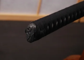 Brandon Meči 1060 Ogljikovega Jekla Nož Oster Val Hamon Rezilo Japonski Katana Black Polno Tang Usposabljanje Samuraji Meč Kovinski Deco