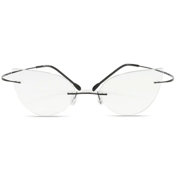 Titana Rimless Očala za Kratkovidnost Očala Photochromic očala Ženske Kameleon Očala, Leče z Dioptrije