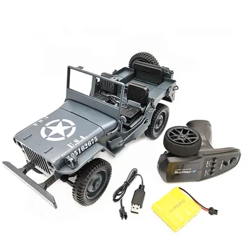 4WD Off-Road Plezanje RC Avtomobil 1/10 Nadzor Gosenicah Vojaški Tovornjak S Krošnjami LED Prostem Igrače za Otroke, Odrasle